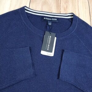 Mizzen+Main Sweater Mens XL Dark Blue Cassady Crewneck Pullover‎ MRSP $158
